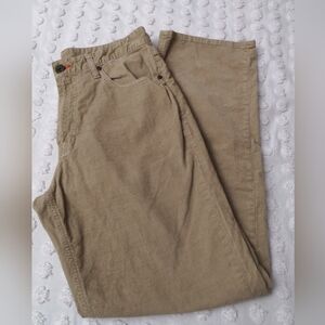 Faconnable F40 Khaki Corduroy Jeans 34R Straight Leg